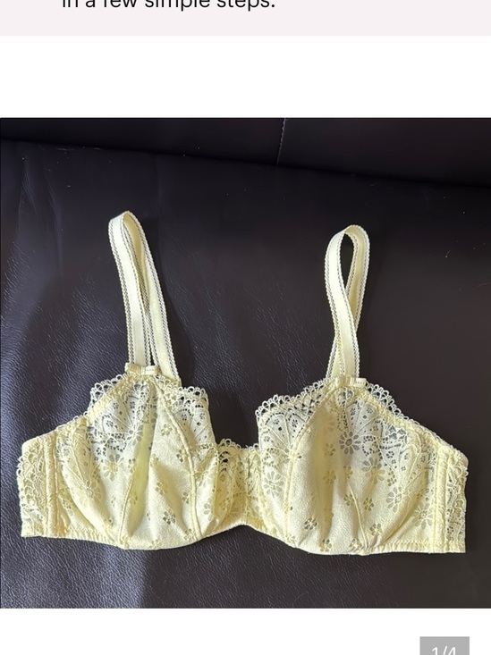 Simone Perele Other - Simone Perele soft yellow lace bra size 36C. Like new